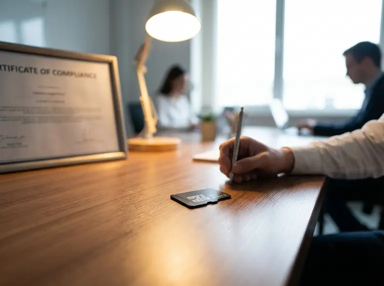 Сертификат на карту памяти